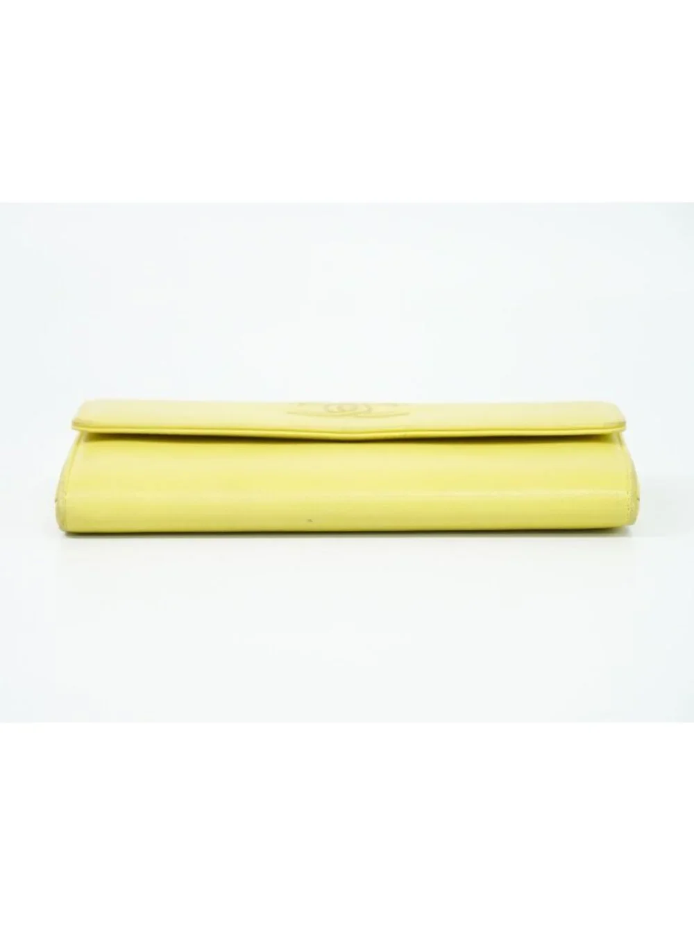 Chanel CC Logo Wallet Leather Yellow